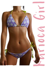 Load image into Gallery viewer, Bikini Set Geovanella Floral & Polka dots Lilac - Reversible