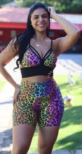 Load image into Gallery viewer, Set Top & Short Pink Leopard