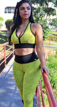 Load image into Gallery viewer, Lemon Marl Racerback Scrunch Butt Leggings Two Piece Set