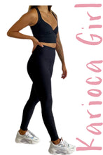 Load image into Gallery viewer, Set Legging Jacar and Top Brazilian Fantasy Black