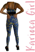 Load image into Gallery viewer, Set Legging & Top Printed Blue Leaves