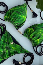 Load image into Gallery viewer, Bikini Set Geovanella Green & Black - Reversible