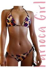Load image into Gallery viewer, Bikini Set Geovanella Leopard Purple & Black - Reversible