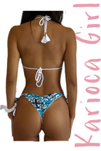 Load image into Gallery viewer, Bikini Set Geovanella Blue Waves & White - Reversible