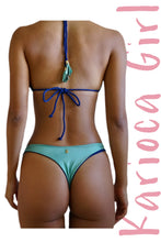 Load image into Gallery viewer, Bikini Set Camelia Green & Marine Blue - Reversible