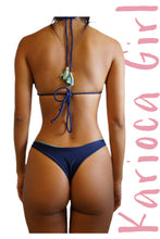 Load image into Gallery viewer, Bikini Set Camelia Green & Marine Blue - Reversible