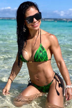 Load image into Gallery viewer, Bikini Set Geovanella Green & Black - Reversible