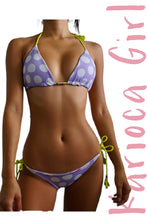 Load image into Gallery viewer, Bikini Set Geovanella Floral &amp; Polka dots Lilac - Reversible
