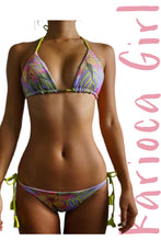 Load image into Gallery viewer, Bikini Set Geovanella Floral &amp; Polka dots Lilac - Reversible
