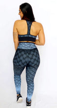 Load image into Gallery viewer, Light Blue Gradient Racerback High Waist Butt Lifting Two Piece Set
