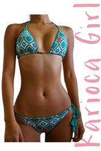 Load image into Gallery viewer, Bikini Set Geovanella Green Star &amp; Green - Reversible
